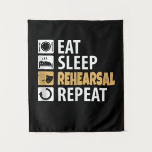 Tapete De Parede Comer Dormir Ensaio Repetir - Citações de Teatro A