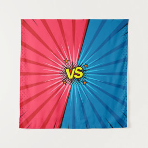 Tapete De Parede Comic book versus background, classic pop-art styl