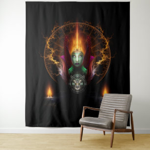 Tapete De Parede Composição De Arte Fractal Da Rainha Riddiana De F