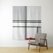 Composição (n.o 1) Cinza vermelha | Piet Mondrian