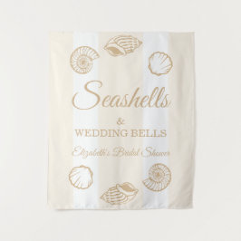 Tapete De Parede Conchas & Sininhos de Casamento Chá de Noiva