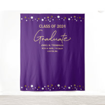 Confetes de Ouro Roxo Turma de 2024 formatura