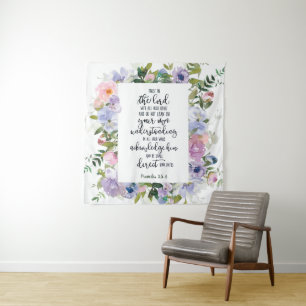 Tapete De Parede Confie no Senhor floral