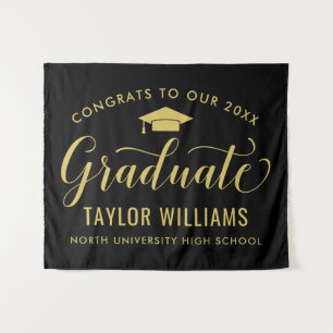 Tapete De Parede Congrats 2023 Graduate Black Gold Graduation