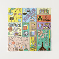 Conjunto de Ilustração de Vintage de Química Scien