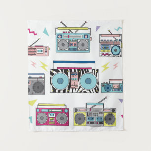 Tapete De Parede Conjunto de vários jogadores de cassetes antigos.