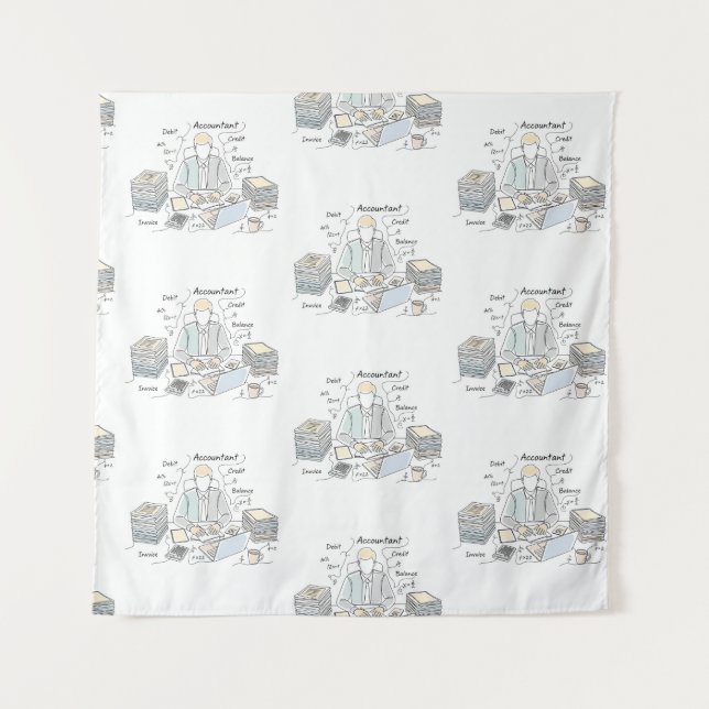 Tapete De Parede contador, uma linha, texto e pouca cor (Frente)