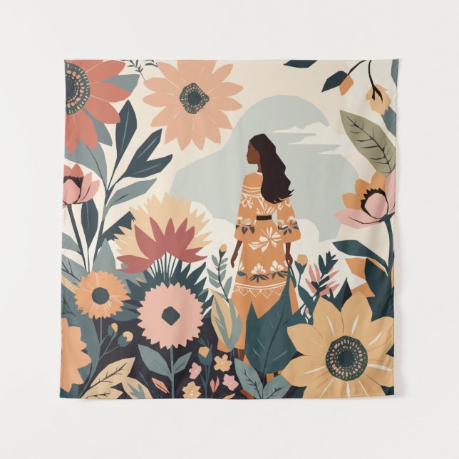 Tapete De Parede Contemplação de Jardim (Frente)