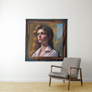 Tapete De Parede Contemplando a futura arte do conceito de AI por X