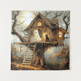 Tapete De Parede Convidados à meia-noite na Árvore Lanterna