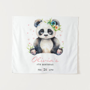 Tapete De Parede Convite de Aniversário Panda, Convite de Aniversár