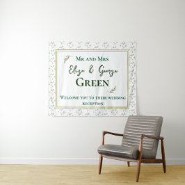 Tapete De Parede Convite de Casamento Tema Floresta Verde Tudo em U