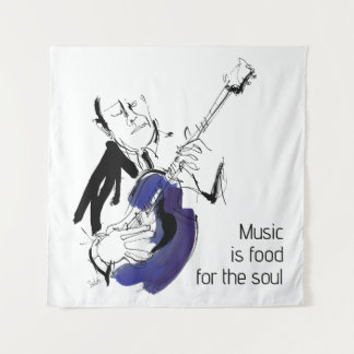 Tapete De Parede Cool Retro Man Playing Sax - Jazz Music Art
