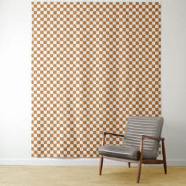 Tapete De Parede Copper and eggshell checkerboard pattern