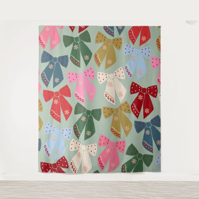 Tapete De Parede Coquette de Arcos de Natal (Frente)