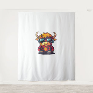 Tapete De Parede Coquette Highland Cow Bubblegum Tshirt Design, Hol