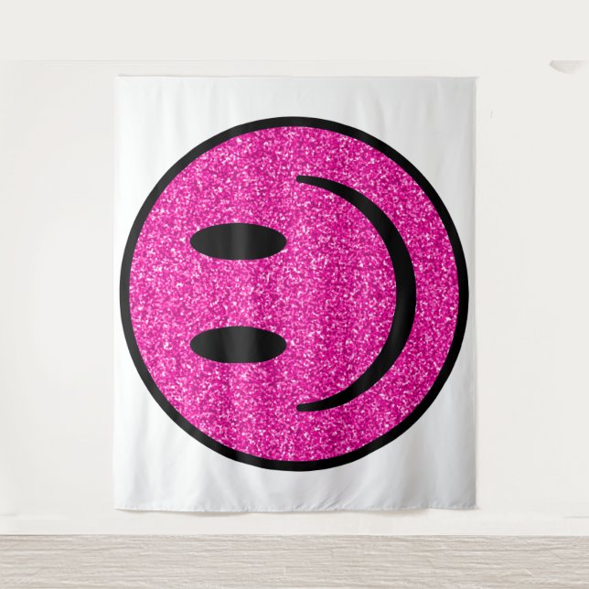 Tapete De Parede Cor-de-rosa - Sorriso brilhante (Frente)