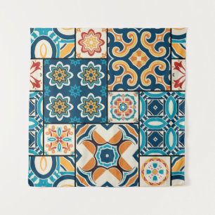 Tapete De Parede Cor decorativa portuguesa do ornamentado tradicion