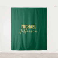 Cor elegante moderno minimalista nome verde dourad