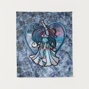 Tapete De Parede Coração de Amor com Dançarino de Teal e Roxo