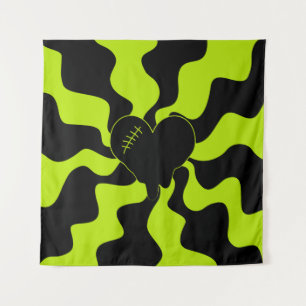 Tapete De Parede Coração Derretida - Verde limão