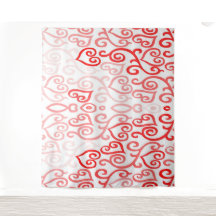 Coração Ombre Vermelho e Rosa 