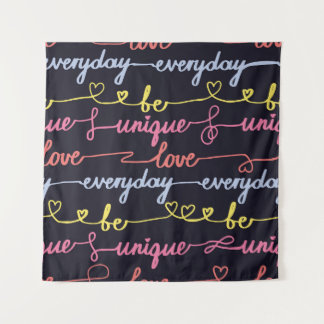 Tapete De Parede Corações das raparigas, palavras sem problemas.