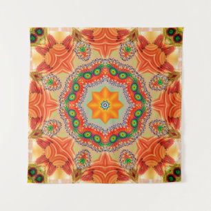 Tapete De Parede Cores de energia vibrantes: design de mandala.