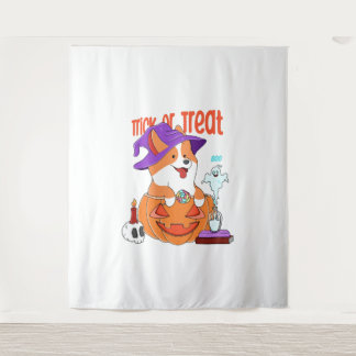 Tapete De Parede Corgi Halloween