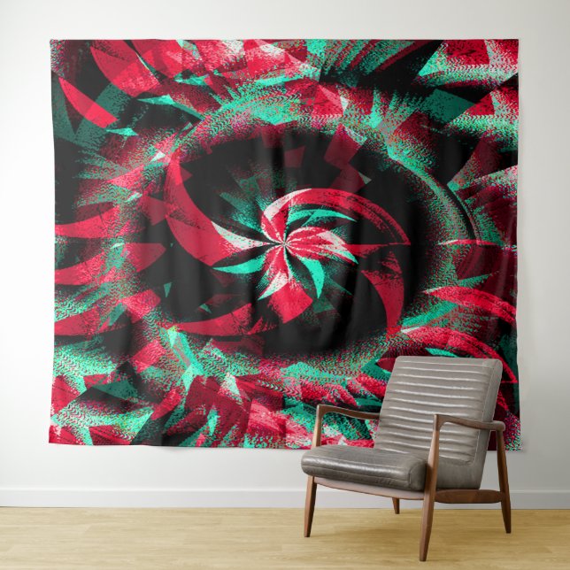 Tapete De Parede Coroa de Yule giratória.... (In Situ (Horizontal))