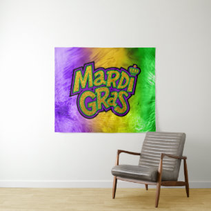 Tapete De Parede Coroa tema Mardi Gras festivo SlipperyJoe's reinf