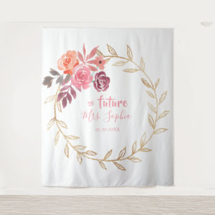 Tapete De Parede Cortina de Chuva de Presentes da Future Mrs Gold p