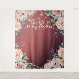 Tapete De Parede Cortina de Fundo de Fotos para Chá de Noiva com Fl