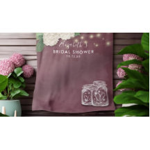 Cortina de Fundo para Chá de Noiva Jarras Mason Hy