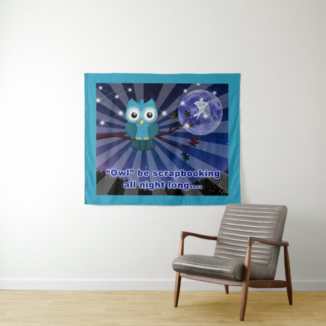 Tapete De Parede "Coruja A Dormir A Noite Toda" (In Situ (Horizontal))