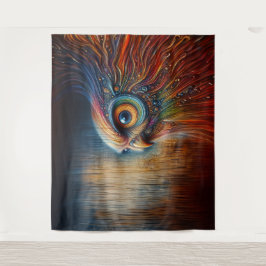 Tapete De Parede Coruja de Grãos de Madeira Grossa