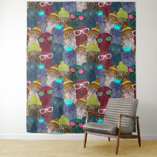 Tapete De Parede Coruja na coroa