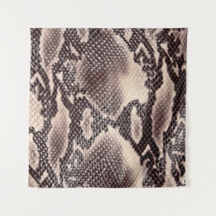 Tapete De Parede Couro-cobra: textura castanha sem costura