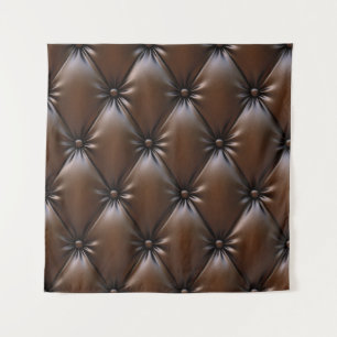 Tapete De Parede Couro de Chocolate: Textura de Upholsteria Luxuosa