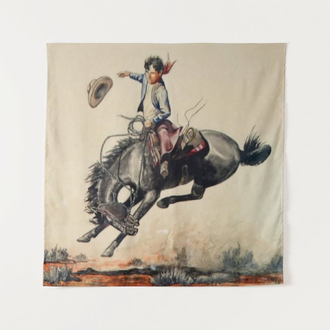 Tapete De Parede “Cowboy Jovem” por Will James (Frente)