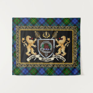 Tapete De Parede Crachá e Motto MacEwen Clan com Leões