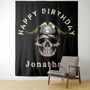 Tapete De Parede Crânio de Pirata