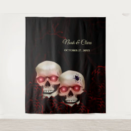 Tapete De Parede Cravo vermelho-esfriado, preto e gótico, Halloween