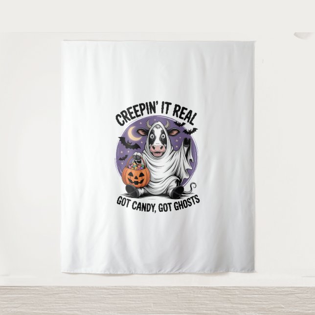 Tapete De Parede Creepin' Cow Halloween (Frente)
