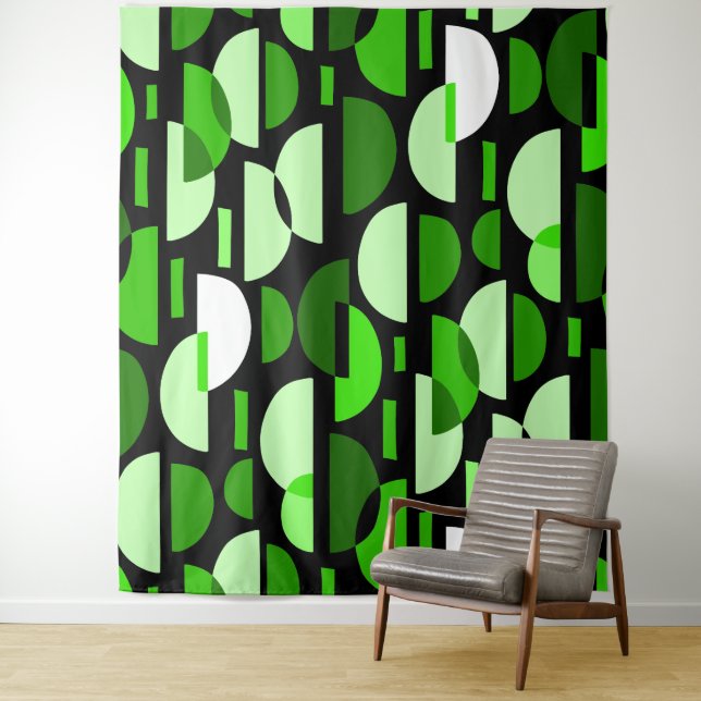 Tapete De Parede Crescent Pattern 010921 - Grass Green (In Situ)