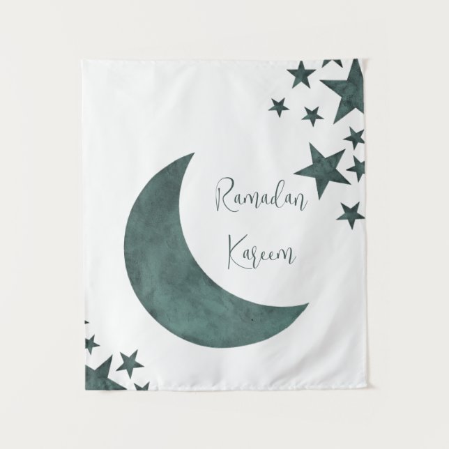 Tapete De Parede Crescente Ramadã Kareem estrelas mubarak islâmicas (Frente)