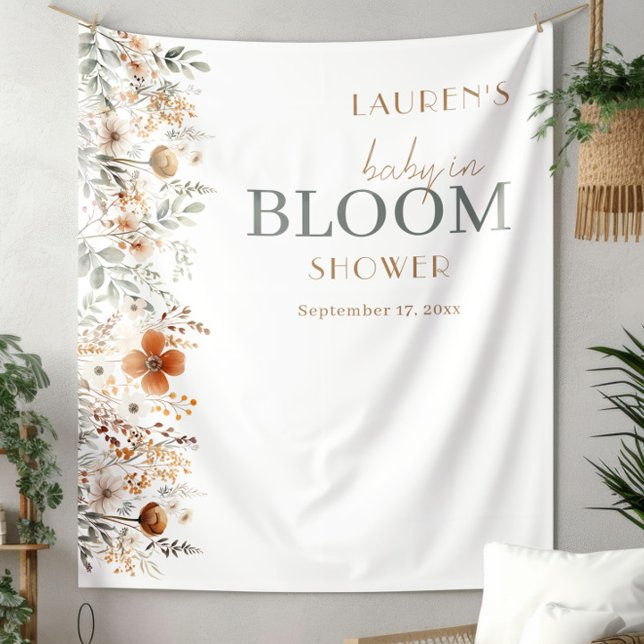 Tapete De Parede Criança Boho em Flor Party Backdrop de Flores Silv (Criador carregado)