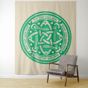Tapete De Parede Criar seu próprio irlandês celta do verde do tre