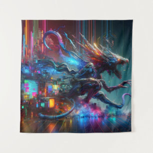 Tapete De Parede Criatura brilhante emergindo da tela da TV