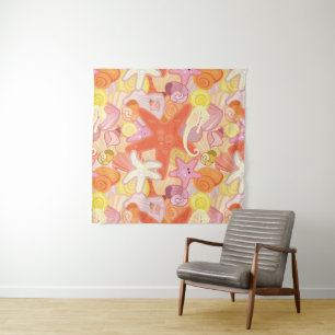 Tapete De Parede Criaturas Pastel do mar